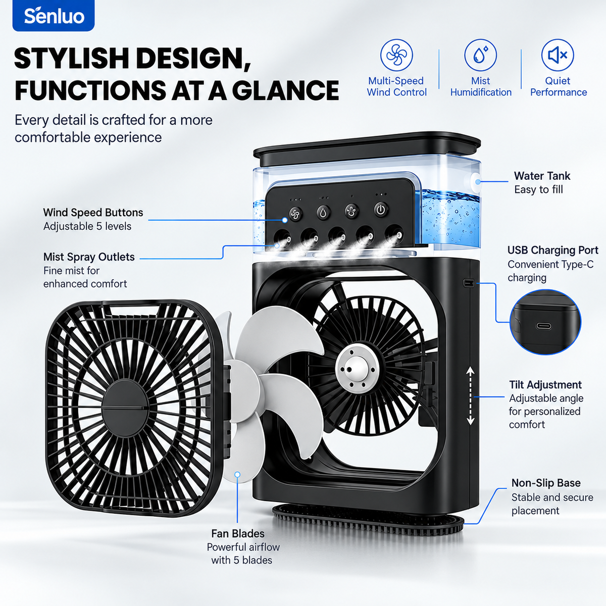 Cooling Fan for Home, Bedroom, Office Summer